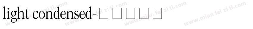 light condensed字体转换